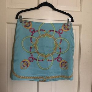 Boston proper size 4 silk animal chain skirt